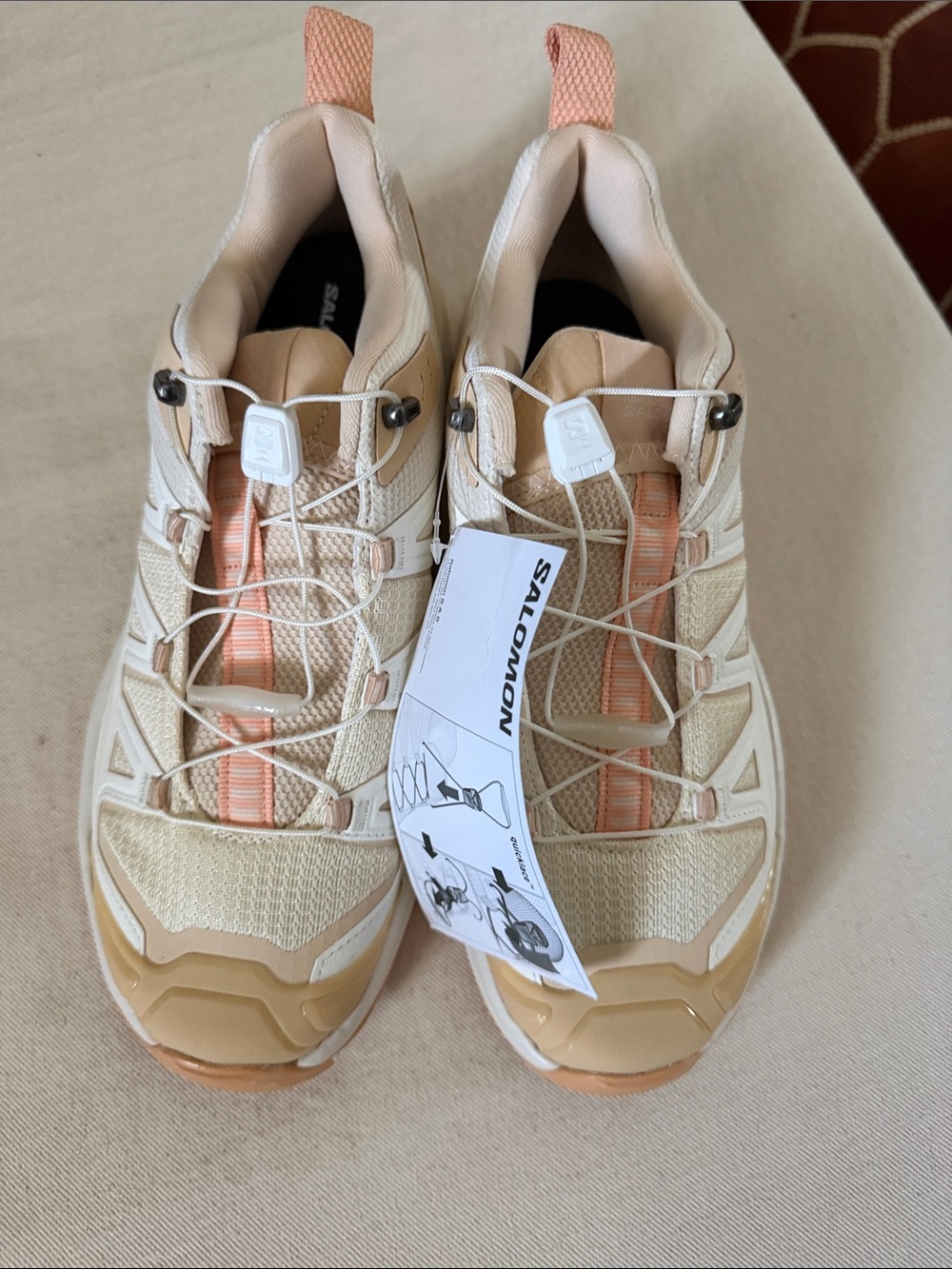 Salomon Women's peach/Tan Trail Sneakers - Lightweight Comfort - Picture 2 of 6